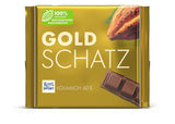 Ritter Sport - Gold Treasure - 11 x 250g, Feine Vollmilchschokolade mit Karamellstückchen, Klassische Schokolade zum Teilen mit Freunden, 11 Tafeln x 250g
