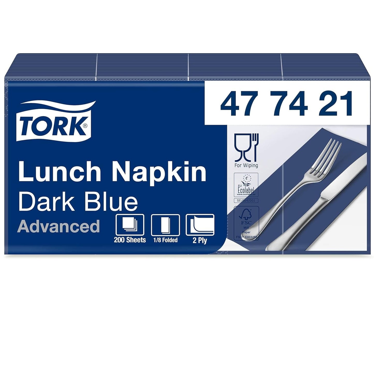 Tork Linstyle 509542 Schwarze Cocktailservietten, 1/4 Falz, 1-lagig, 23,8 x 23,8 cm, 1 x 100 Servietten