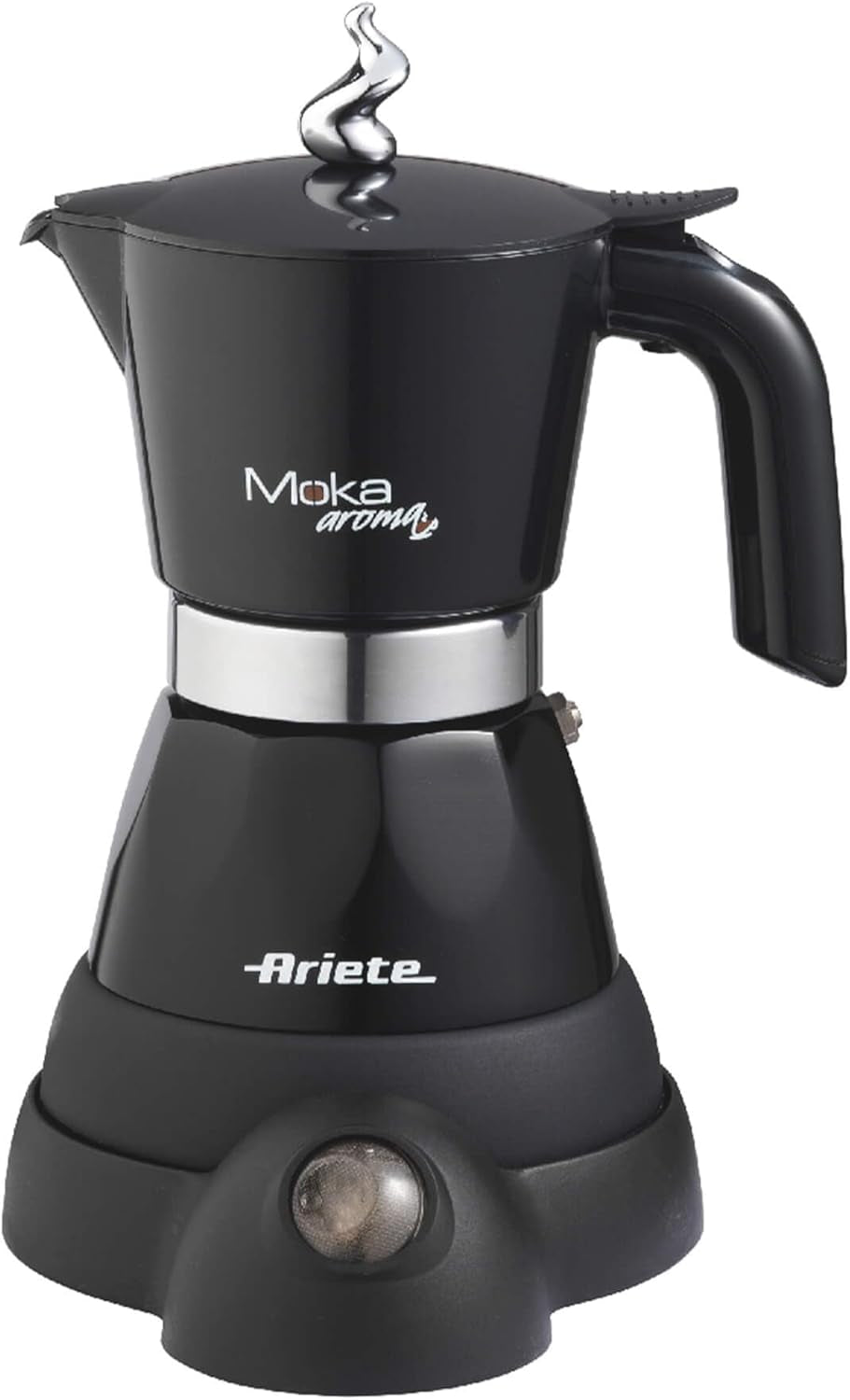 Ariete 1358 Moka Aroma, Elektrische Espressomaschine, 480 W, 2/4 Espressotassen, Schwarz