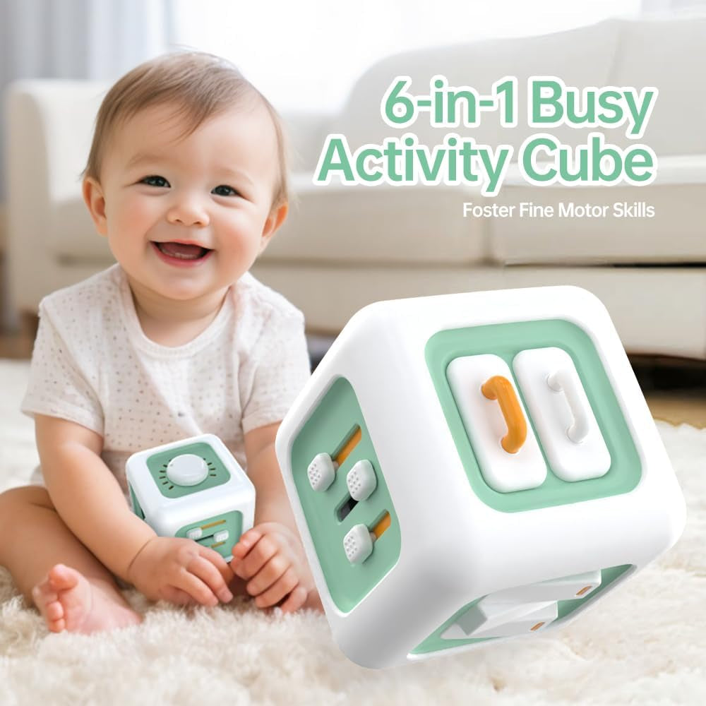 Sinnesspielzeug für Kleinkinder von 1–3 Jahren | Montessori-Spielzeug für Kinder ab 1 Jahr | Reisespielzeug für Babys von 12 bis 18 Monaten | Aktivitätswürfel, Geburtstags- oder Weihnachtsgeschenk für 1-Jährige