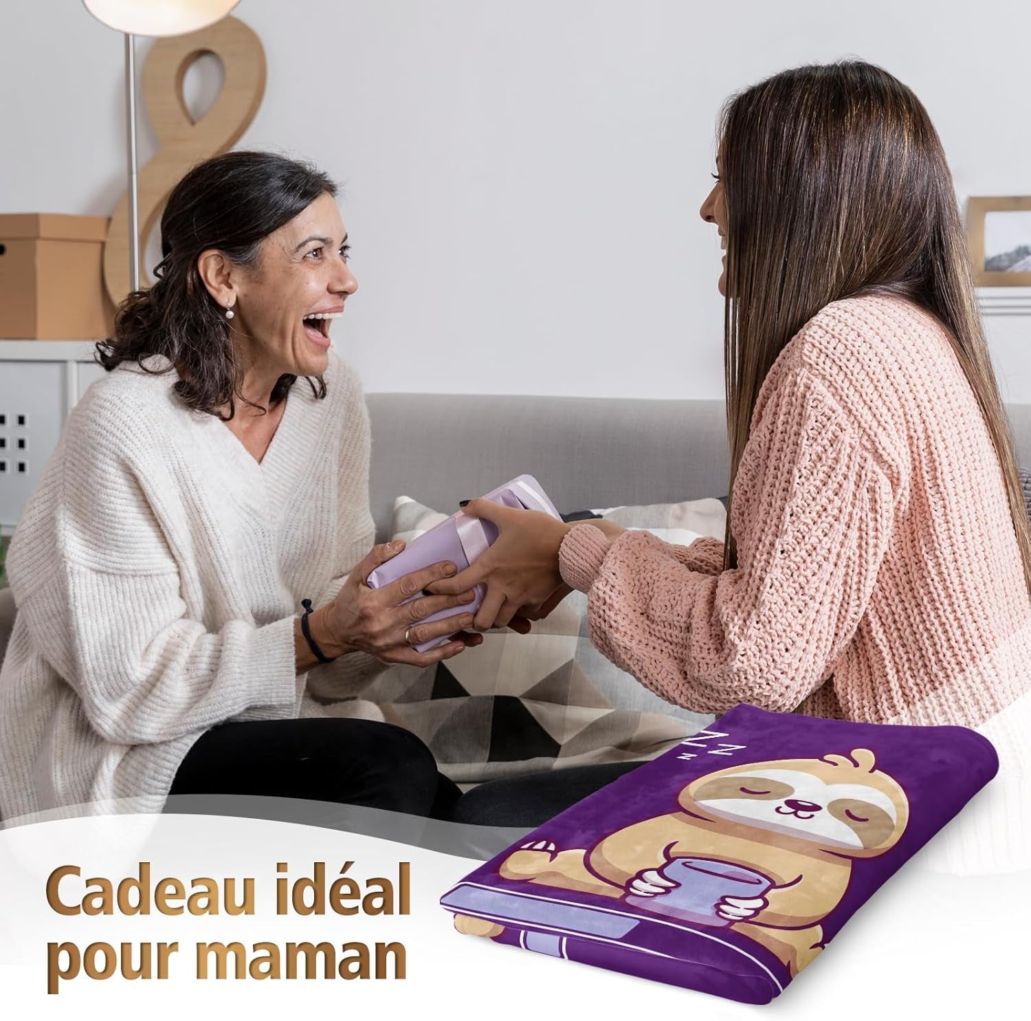 Niyewsor Geburtstagsgeschenk, für Mama, Fleecedecke, Geschenk für Mama, Muttertags- und Weihnachtsgeschenkidee für Mama. Niyewsor Betten und Decken