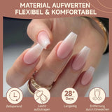 Ballerina-Gel-Nagelspitzen, 216 Stück, 12 Größen, weiche Gel-Nagelspitzen, vollständige Abdeckung, Nagelverlängerungs-Set, halbmatt, DIY, Heimkunst