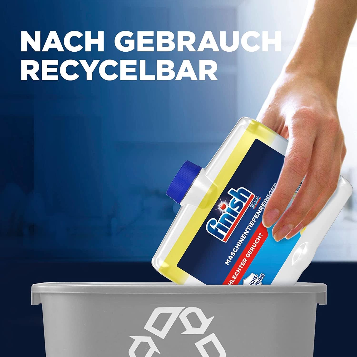 Finish Deep Machine Cleaner Citrus – flüssiger Maschinenreiniger gegen Kalk und Fett für eine saubere Spülmaschine – Naty Shop Sparpack