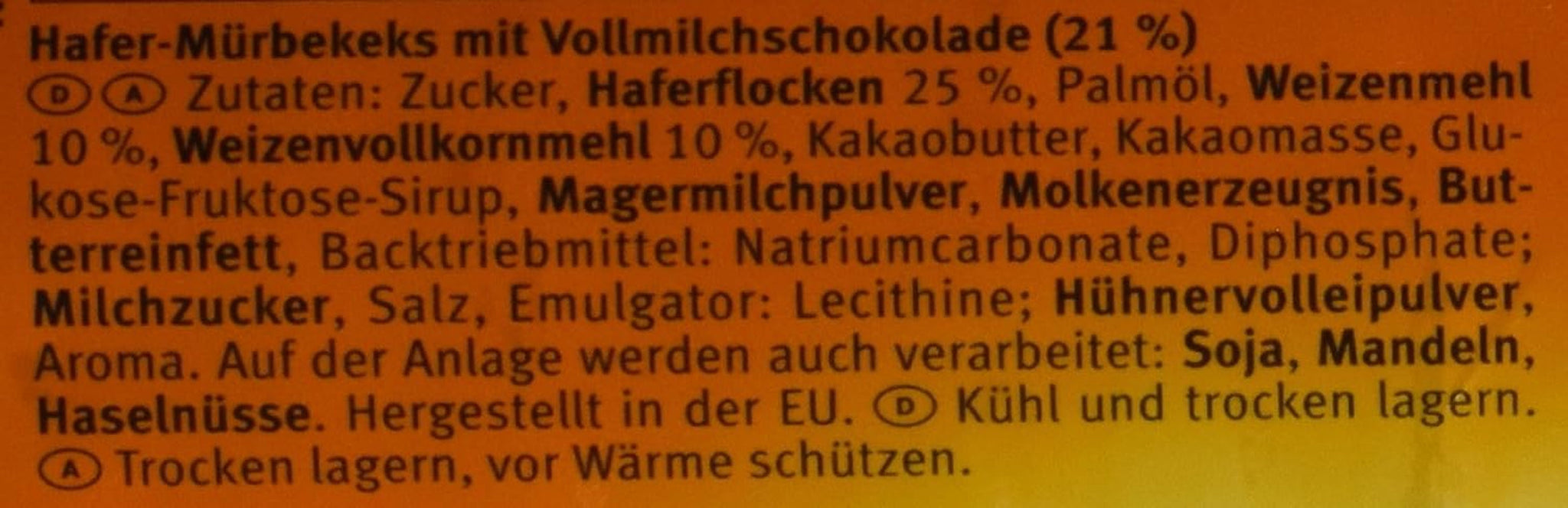 Brandt Hobbits Schokolade – 18 Stück – Aufbewahrungsbox – Vollkorn-Haferflocken mit hohem Ballaststoffgehalt, halbfeine Schokoladenkekse (18 x 265 g)