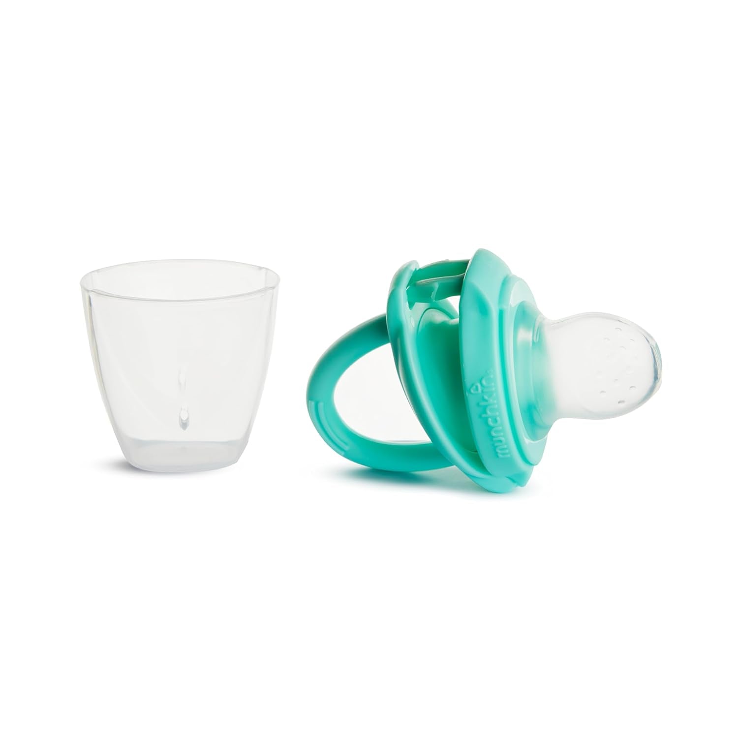 Munchkin Baby-Nahrungsmittelspender aus Silikon | Ideal für unterwegs – Silikonbeutel für Tiefkühlkost | Selbsternährender Futterspender | Entwöhnungsfutterautomat | BPA-frei | Ab 4 Monaten+ | 2 Stück | Blau und Grün