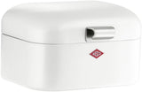 Wesco Mini Grandy Brotkasten in Rosa, pulverbeschichtetes Stahlblech, Lüftungslöcher und stabiler Griff. Aufbewahrungsboxen für Lebensmittel, Naty Shop, Weiß