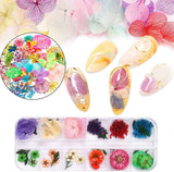Kalolary Getrocknete Blumen für Nägel, Schmetterlings-Pailletten, Nagellack, Folie, Nagelaufkleber, Pinzette, Nagelsteine, Nagel-Strasssteine, Bleistift für 3D-Nageldesign, DIY-Dekorationen