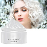 Natürliches weißes Haarfärbemittel, weißes Haarwachsfärbemittel, Unisex-weißes natürliches Haarfärbemittel, weißes Haarfärbemittel, Cosplay-Halloween-Party-Haarwachs, Haarfärbemittel-Party-Haarwachs, 30 ml Naty Shop Haarfärbemittel
