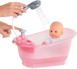 Corolle 9000141660 - Mon Grand Poupon Badewanne mit Pumpfunktion und Quietscheentchen für alle 30-36 cm, 32,5 cm Puppen, ab 3 Jahren