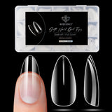 Modelones Nagelspitzen 510 Stück – Full-Cover-Nagelspitzen-Set, Gel-Spitzen-Set, vorpolierte PMMA-Harz-Nagelspitzen, künstliche Nägel zum Aufkleben von Nagelkunst-DIY, kurzes Squoval