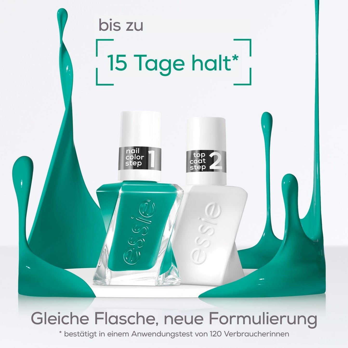 Essie Langanhaltender Nagelleck Top Coat mit glänzendem Finish, Maniküre ohne Uv-Licht, Gel von Essie, Farbe: Nr. 00 Decklack, transparent, 1 x 13,5 ml