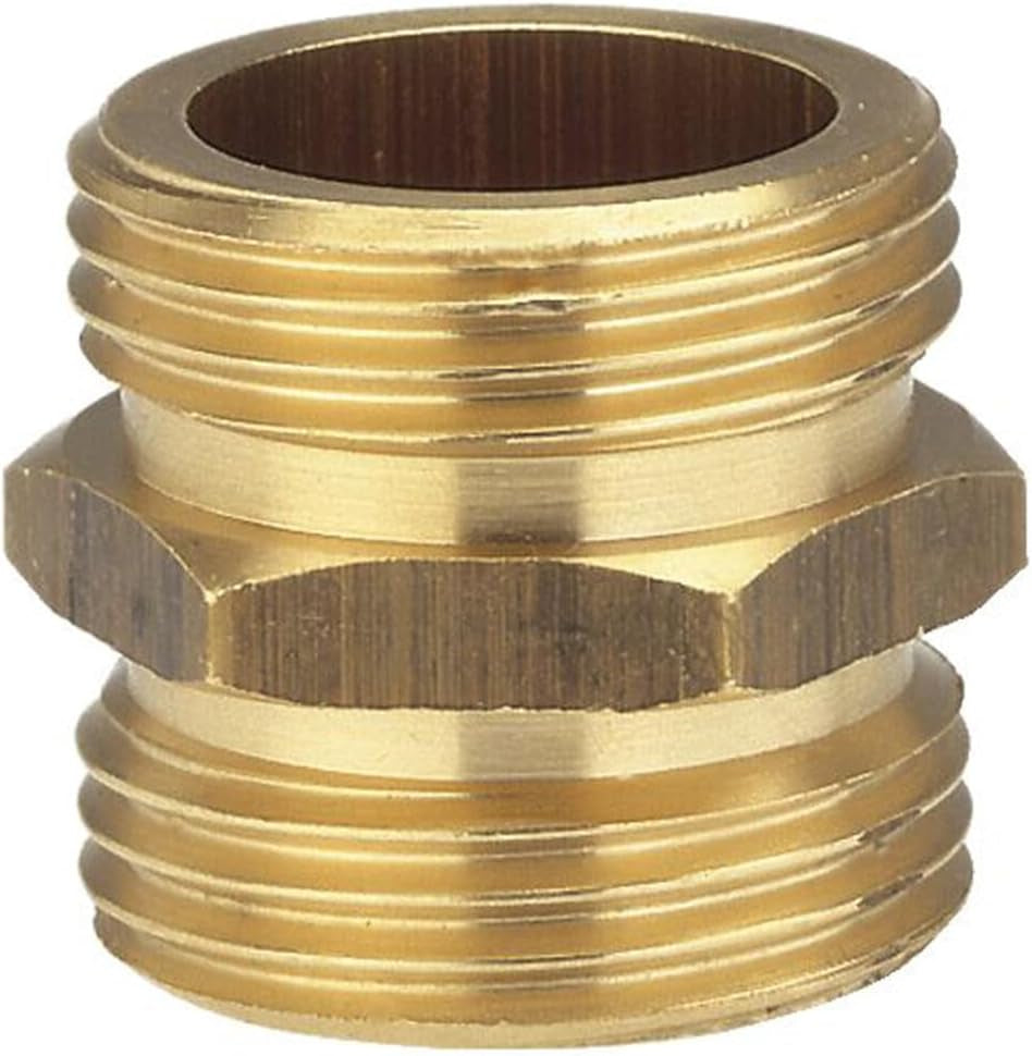 Gardena Messing-Gewindenippel: Messing-Anschluss für beidseitigen Anschluss, z.B. zu Pumpen, Rohrgewinde 26,5 mm (G 3/4 Zoll) (7260-20)