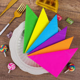 120 Stück Cocktailservietten, Papierservietten, 2-lagig, Partyzubehör, 6 Farben
