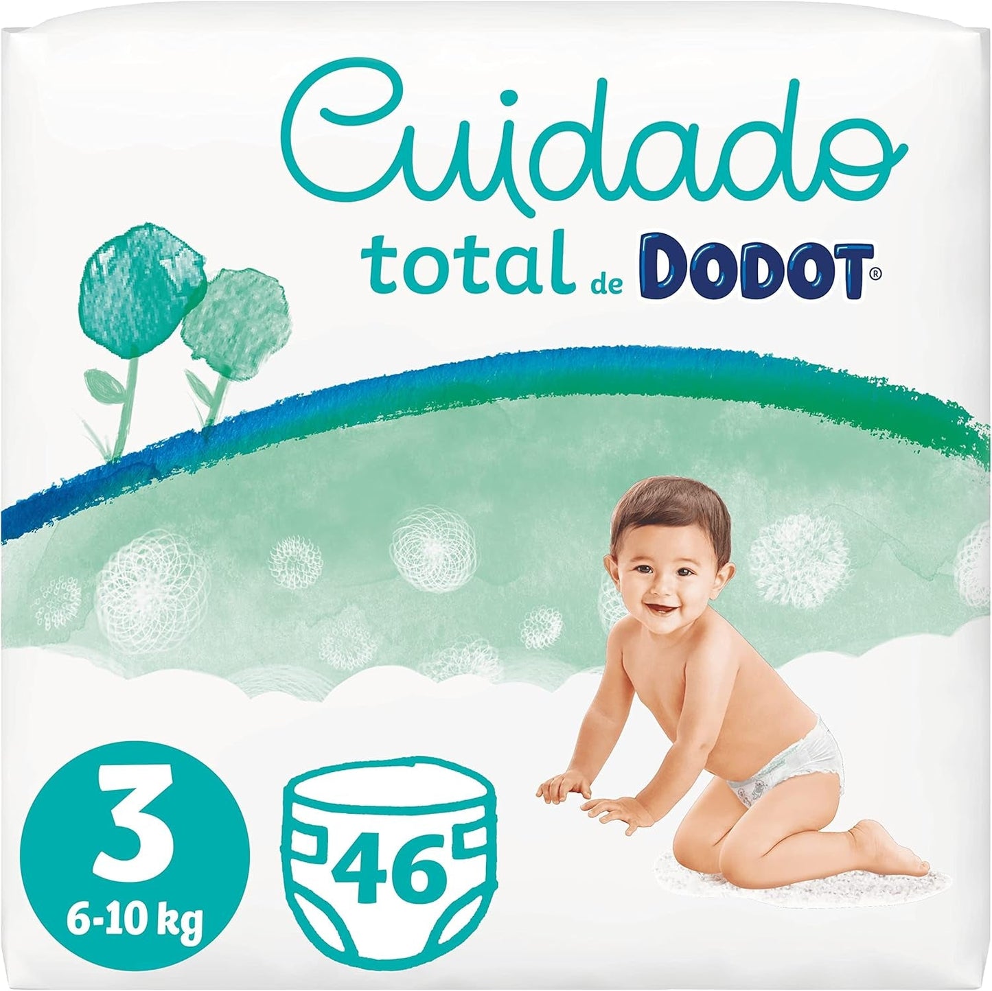 Total Care Windeln, Größe 3, 46 Windeln, weicher Hautschutz, mit pflanzlichen Materialien