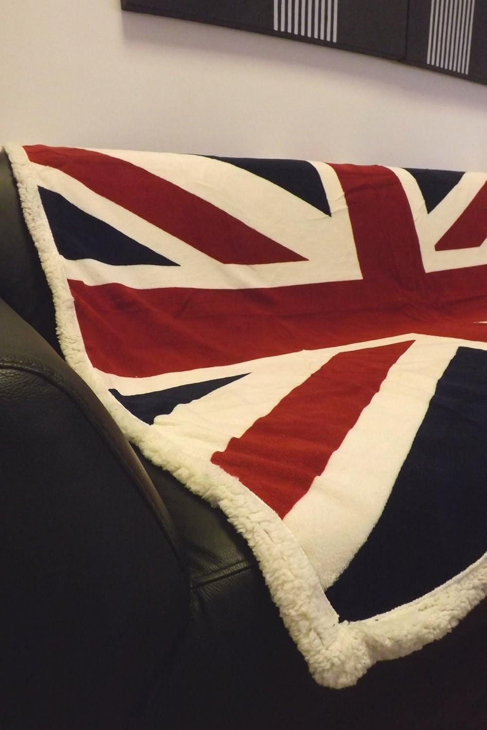 Rapport Decke mit Union-Jack-Flagge, extraweiches Fleece, Rot/Weiß/Blau. Betten und Decken Rapport Rot / Weiß / Blau