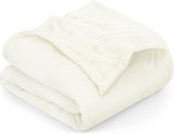 Utopia Bedding Kuschelige Fleecedecke [228 x 228 cm, Grau] Weiche, leichte, warme und flauschige Decke, bequeme und atmungsaktive Decke für Bett, Sofa, Couch, Betten und Decken. Besuchen Sie den Utopia Bedding-Store, elfenbeinfarben, 228 x 167 cm