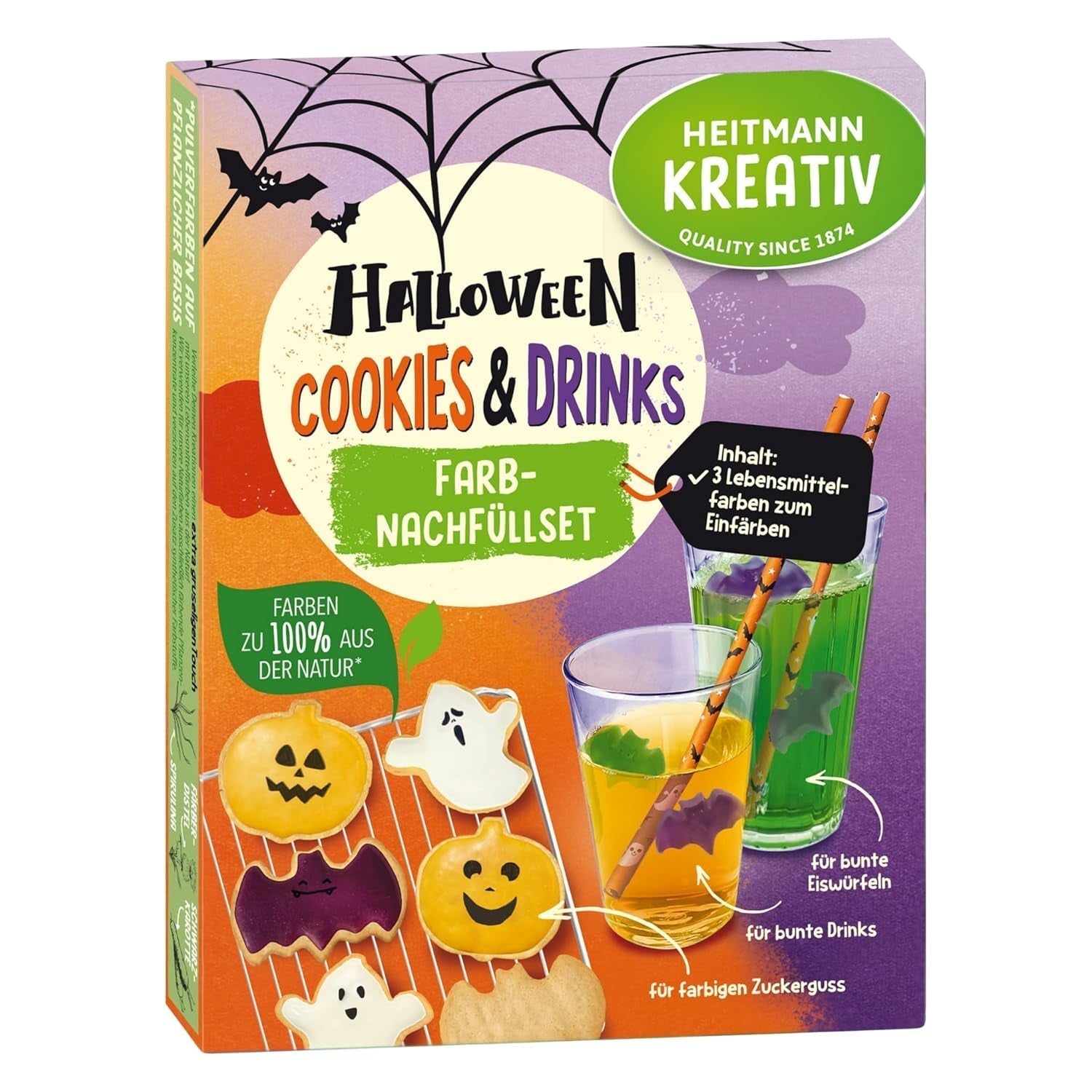 HEITMANN KREATIV buntes Halloween Keks- und Getränke-Nachfüllset
