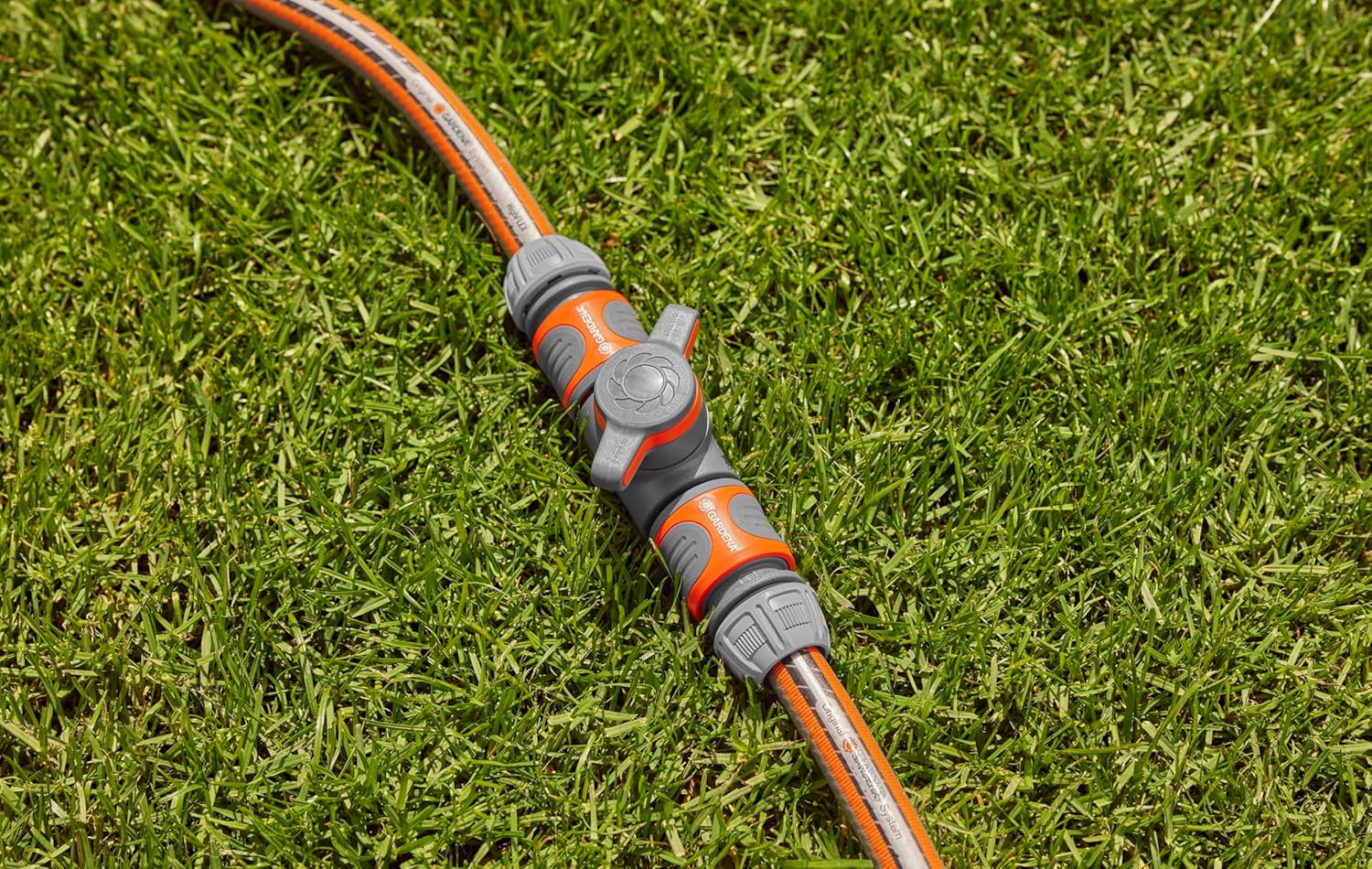 Gardena-Kupplung mit Regulierventil, Grau, Orange