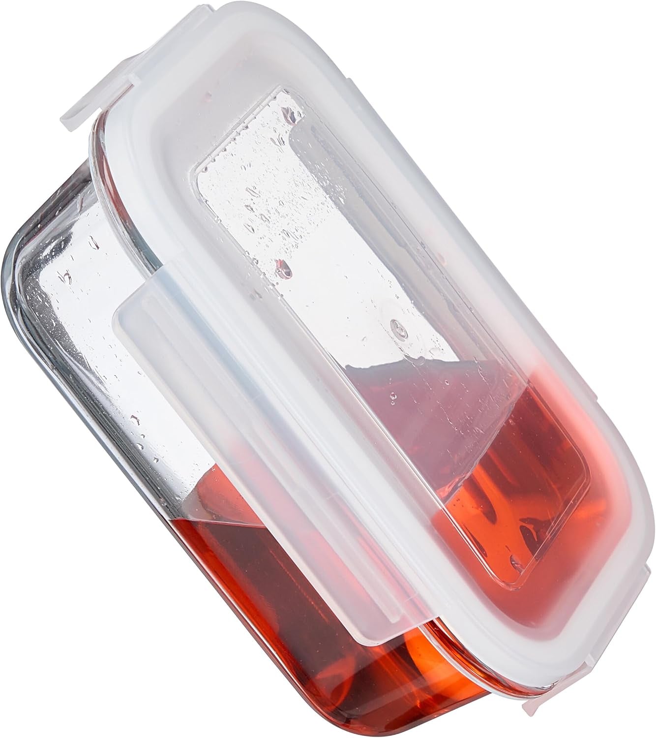 Relaxdays Glasbehälter mit Deckel, 6er-Set, 370 ml, Frischhaltedosen, Kunststoffdeckel, luftdicht, Glasbehälter, transparente Frischhaltedosen Naty Shop