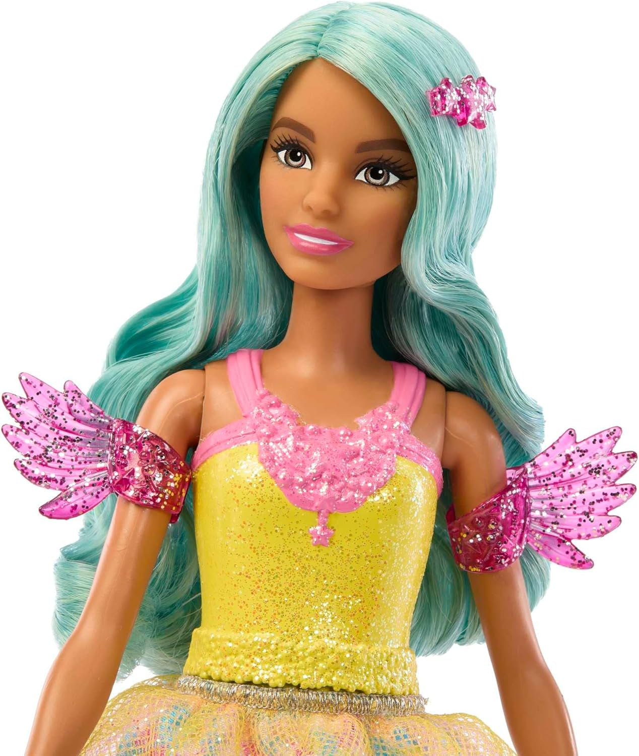 Barbie Hidden Magic – Teresa-Puppe mit Feen-Outfit, welligem Haar und Kamm für lustiges Frisieren, ab 3 Jahren, HLC36