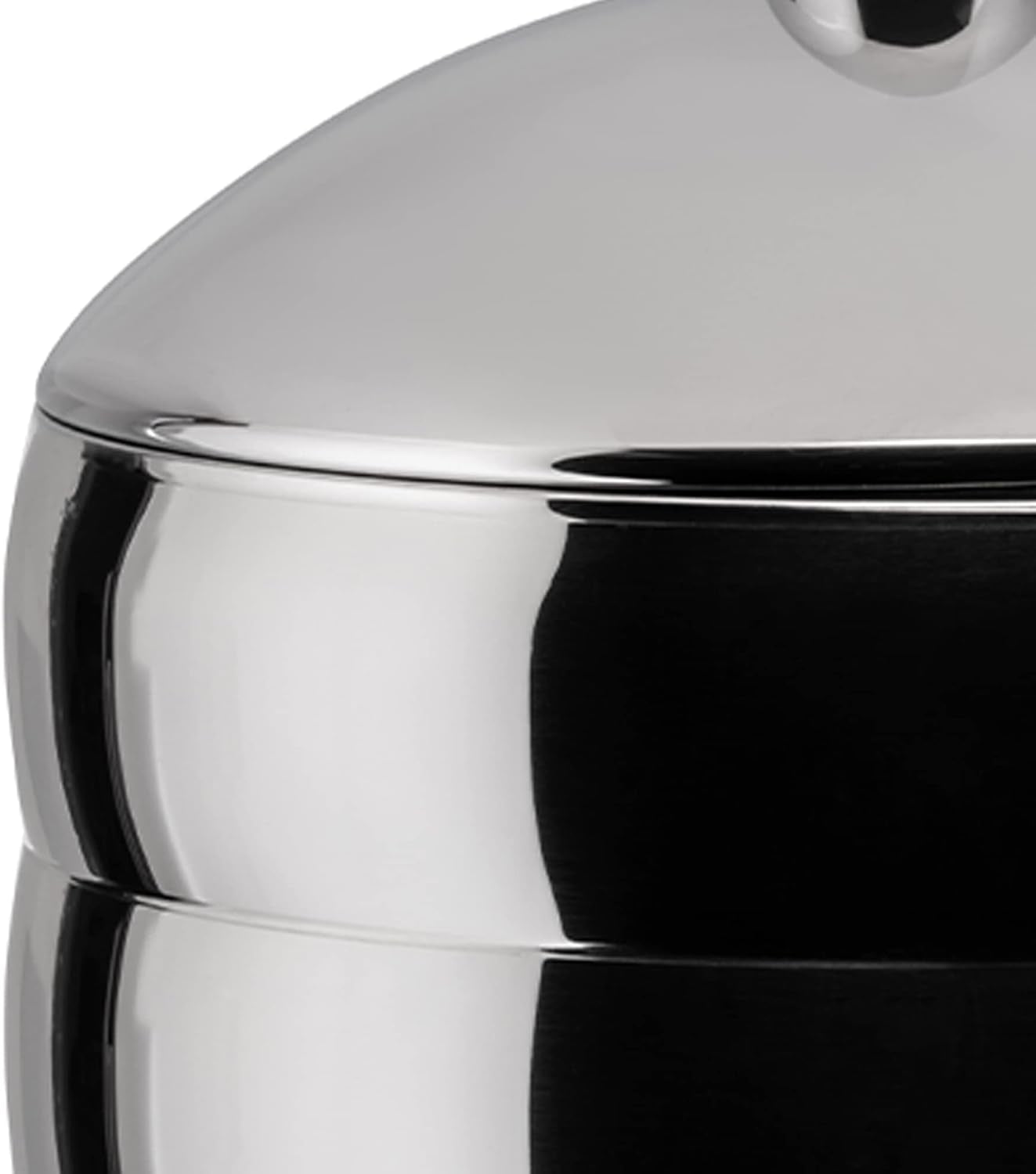 Alessi Kalistò 2 CB02 – Küchendose aus Edelstahl 18/10 mit Aluminiumknopf, 114 cl, silber Aufbewahrungsboxen für Lebensmittel Naty Shop
