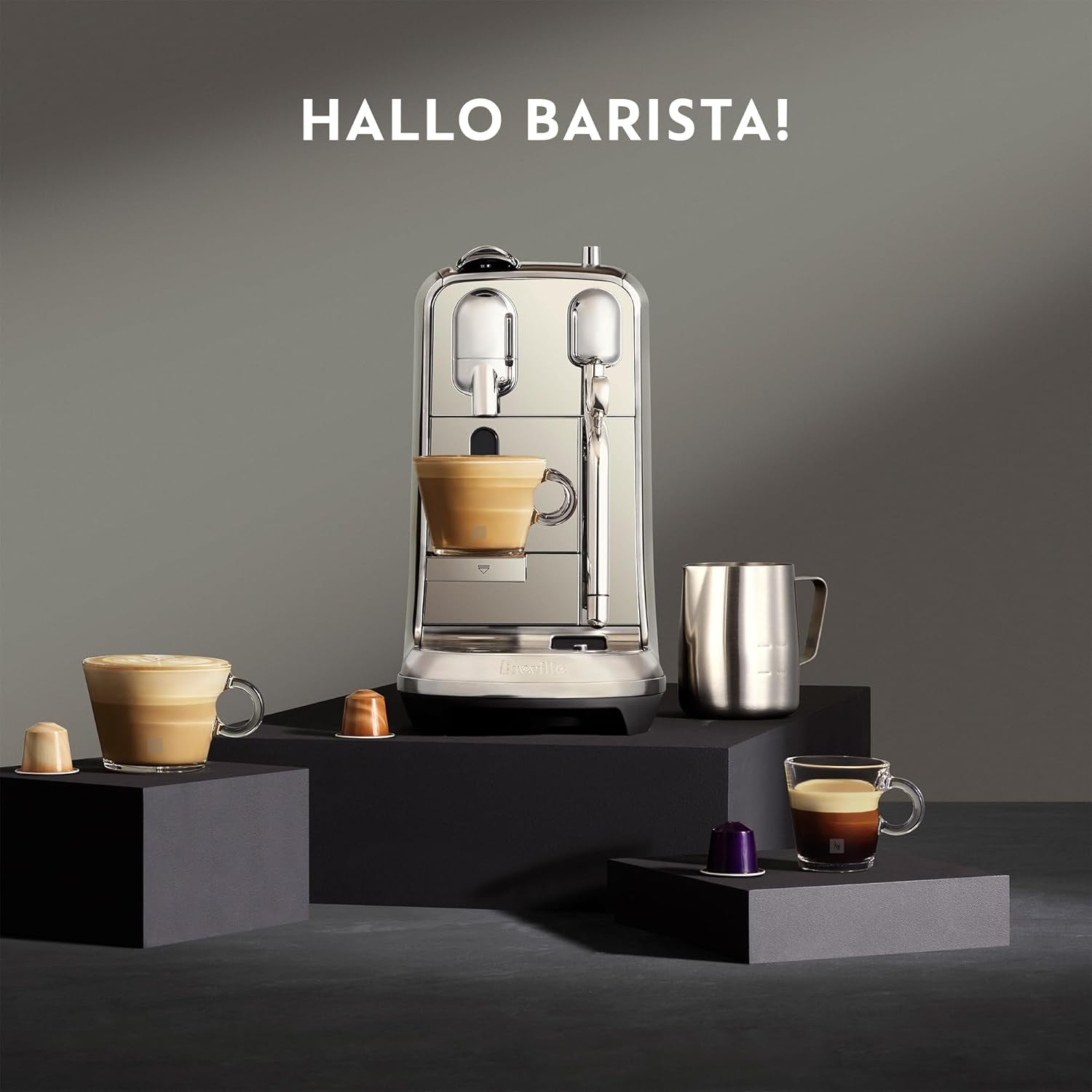 Sage Nespresso SNE800BSS Creatista Plus Kapsel-Espressomaschine, gebürsteter Edelstahl