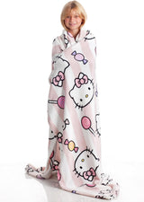 Hello Kitty Tagesdecke, rosa, weiche Decke 130 x 170 cm, Tagesdecke aus Mikrofaser oder Sofa-Tagesdecke. Qualität mit Ökotex-Zertifikat, Sanrio Beds and Blankets Besuchen Sie den Kanguru-Store