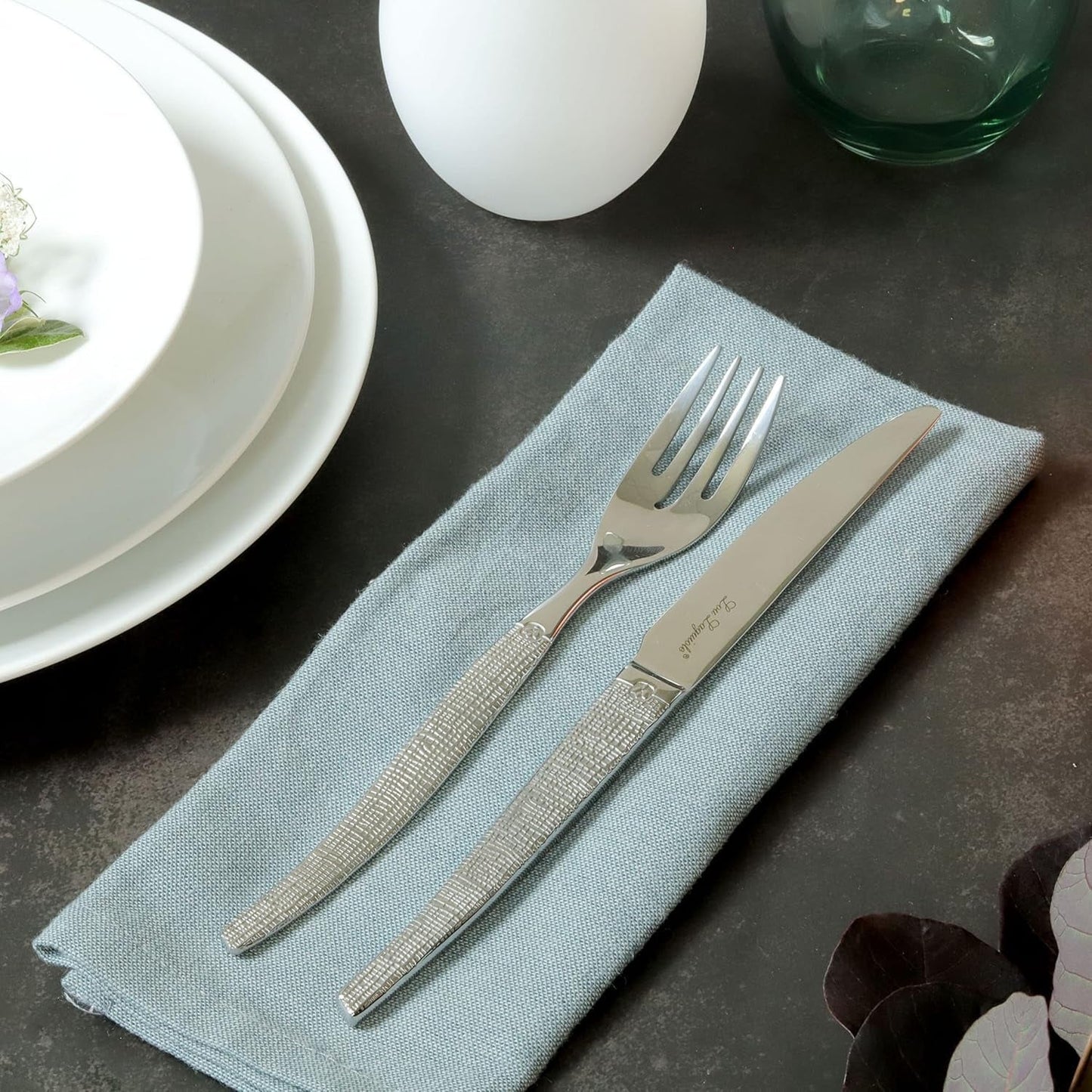 JET Besteck mit glänzendem Design, außergewöhnliches Besteckset, 30-teilig Naty Shop Kitchen