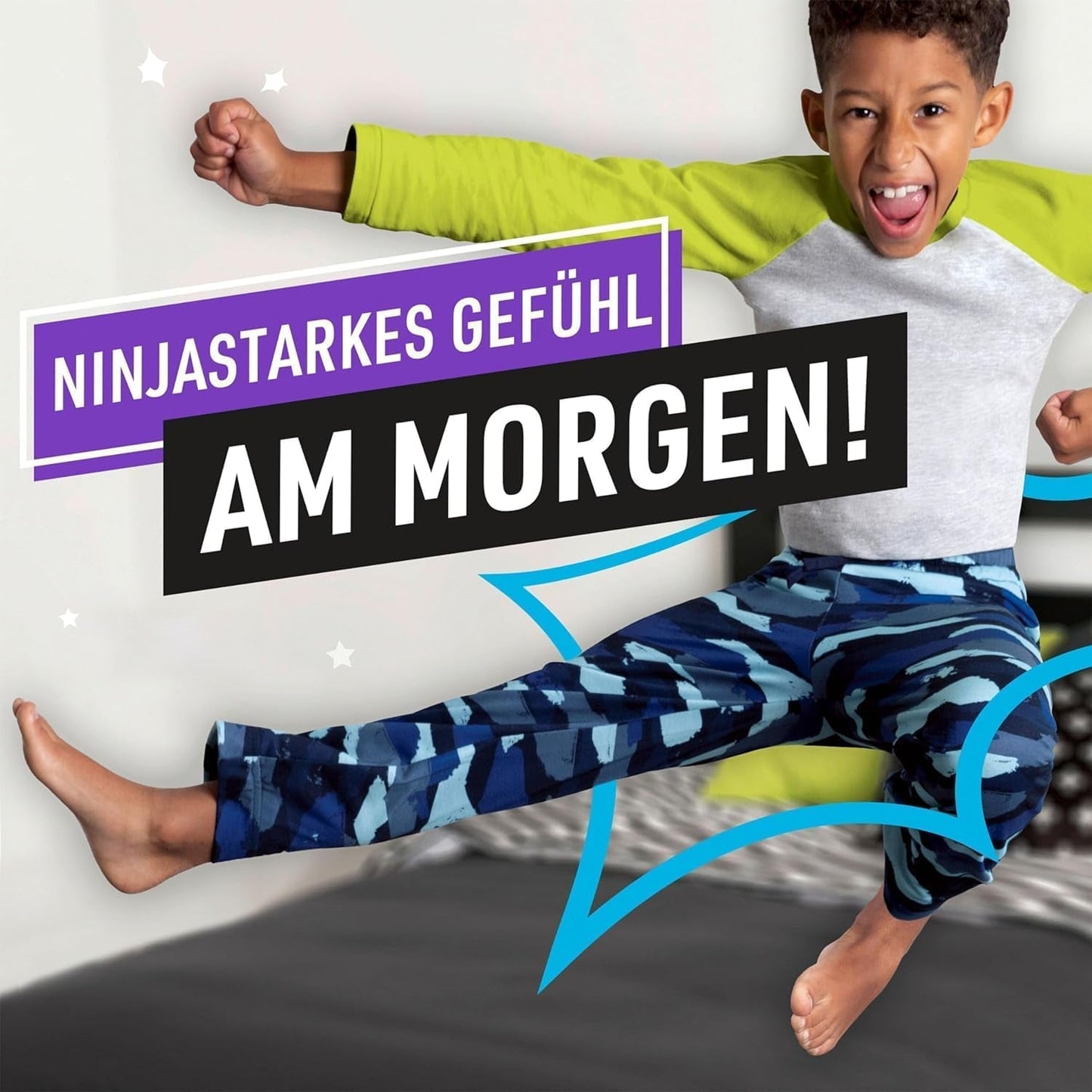 Raumschiff-Pyjamahosen, 10er-Pack saugfähige Nachthosen, 7 Jahre, 17 kg–30 kg, Auslaufschutz für die ganze Nacht