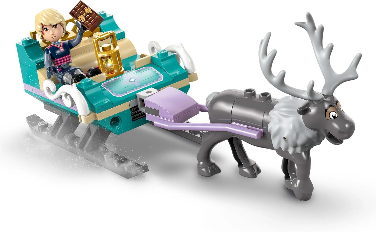 LEGO Ç€ Disney Frozen Annas Schlittenabenteuer, Konstruktionsspielzeug und Fantasy-Spielset, Schokoladenständer mit Anna-, Kristoff-, Olaf- und Sven-Minipuppen, Prinzessinnenspielzeug für Mädchen ab 4 Jahren 43256 Bausets Besuchen Sie den LEGO-Store