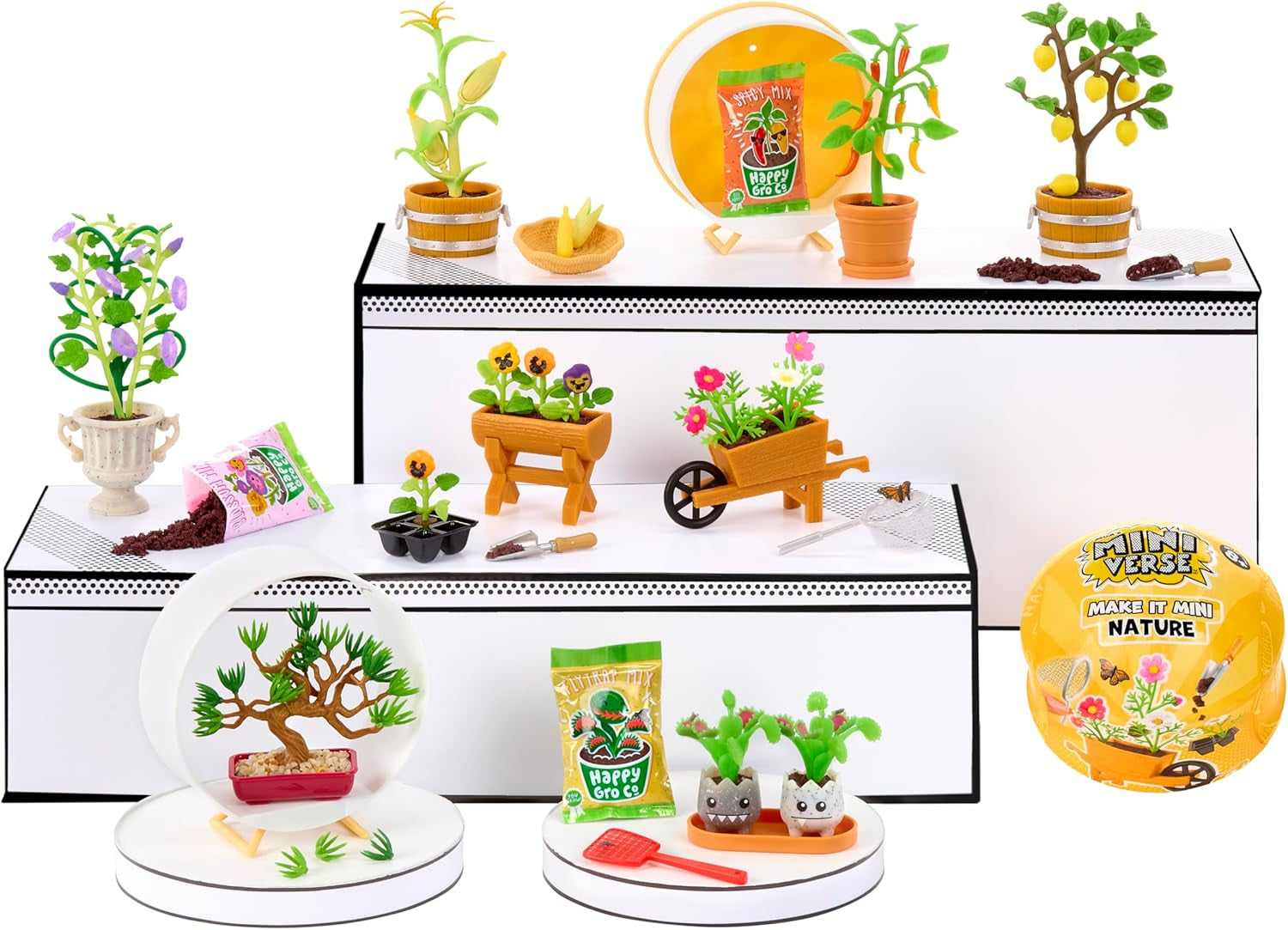 MGA Miniverse Make It Mini Nature 3 Series – Mini-Sammlerstücke, Bastelspielset, Nachbildungen von Pflanzen, Spielzeug, Blumen, für Sammler und Kinder ab 8 Jahren