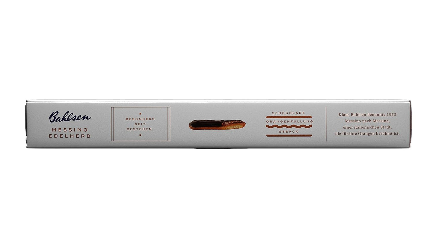 Bahlsen Messino Edelherb – 4er-Pack – Flauschiger Teig mit Edelherb-Schoko-Orangen-Füllung (1 x 125 g)