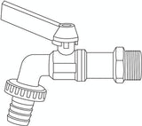 Gardena Kugelhahn: Innen- und Außenventil, 33,3 mm (G 1 Zoll) Gewinde, für 19 mm (3/4 Zoll) Schläuche (7333-20)