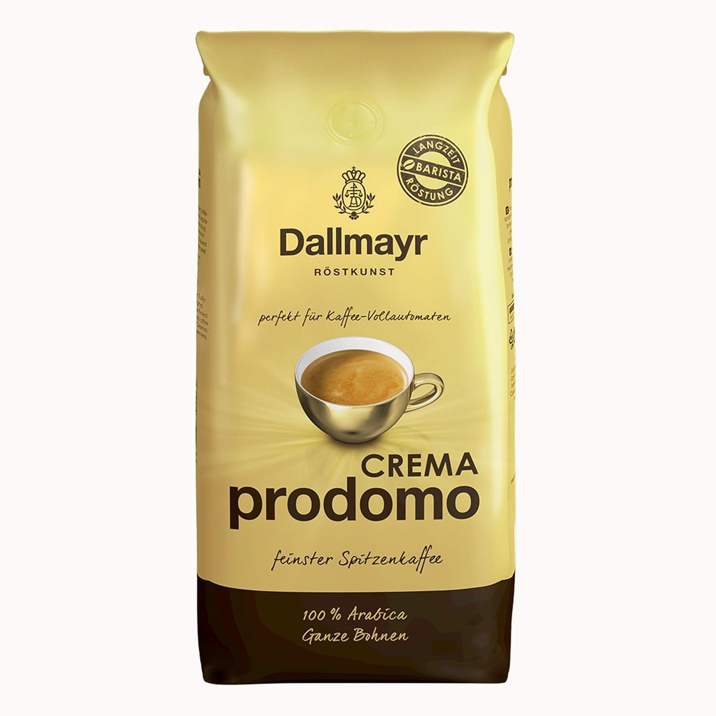 Prodomo Creme, Bohnenkaffee, Röstkaffee, Kaffee, ganze Bohnen, Kaffeebohnen, 8 x 1000 g