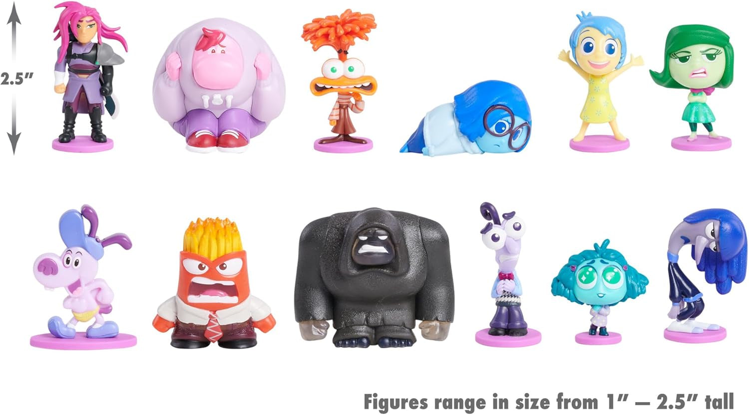 Spielen Sie einfach Disney und Pixar Inside Out 2 Minifiguren, Sammelfiguren, 2,5 cm bis 6,4 cm hoch, Spielzeug für Kinder ab 3 Jahren, Actionfiguren, Naty Shop
