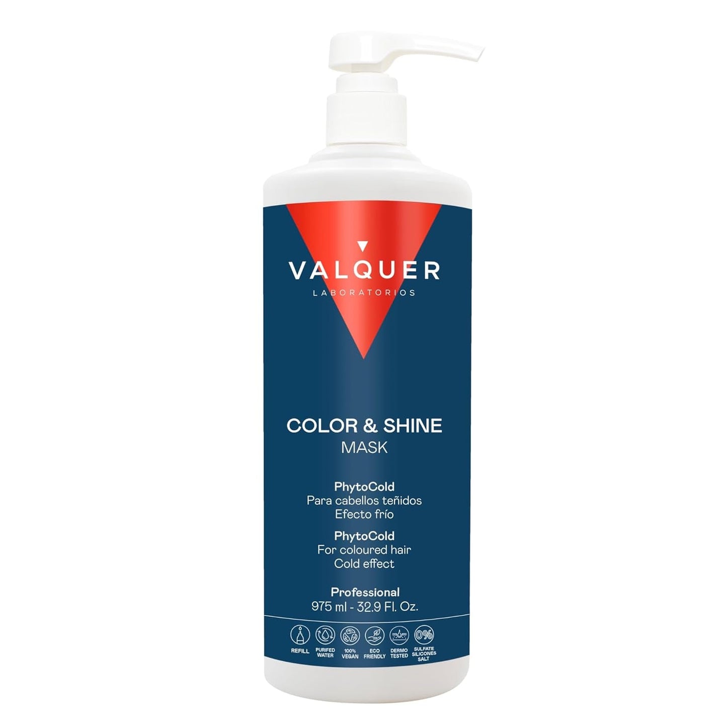 Valquer Profesional Ice Hair Mask Color and Shine – Für gefärbtes Haar, 1000 ml Naty Shop Haarmaske 1 Liter (1 Packung) Geruchlos