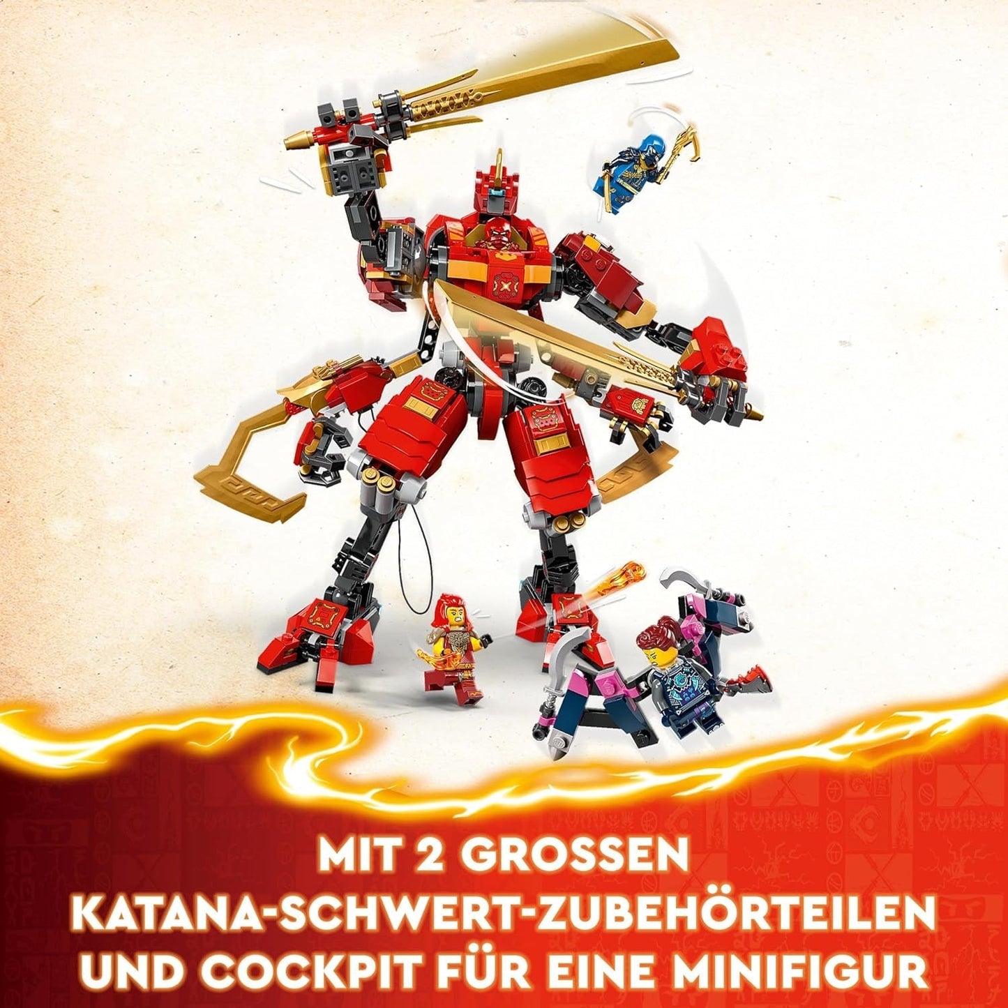 LEGO NINJAGO Kais Ninja-Klettermechanik-Set, Ninja-Spielzeug mit baubarer Actionfigur und 4 Minifiguren, Abenteuerset für Kinder, Geburtstagsgeschenk für 9-jährige Jungen und Mädchen 71812 Bausets Beuche the LEGO-Store