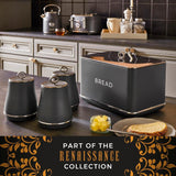 Tower T826175GRY Renaissance-Brotkorb, Fassungsvermögen 16 l, Einzeldeckel, grau Lebensmittelaufbewahrungsboxen Naty Shop