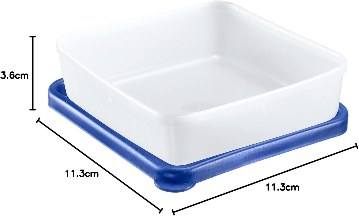 Westmark 4 Frischhalte-/Gefrierbehälter, inklusive Deckel, Fassungsvermögen: je 0,25 l, stapelbar, Kunststoff, Trio, Farbe: transparent/blau, 25042270 Frischhaltedosen Naty Shop