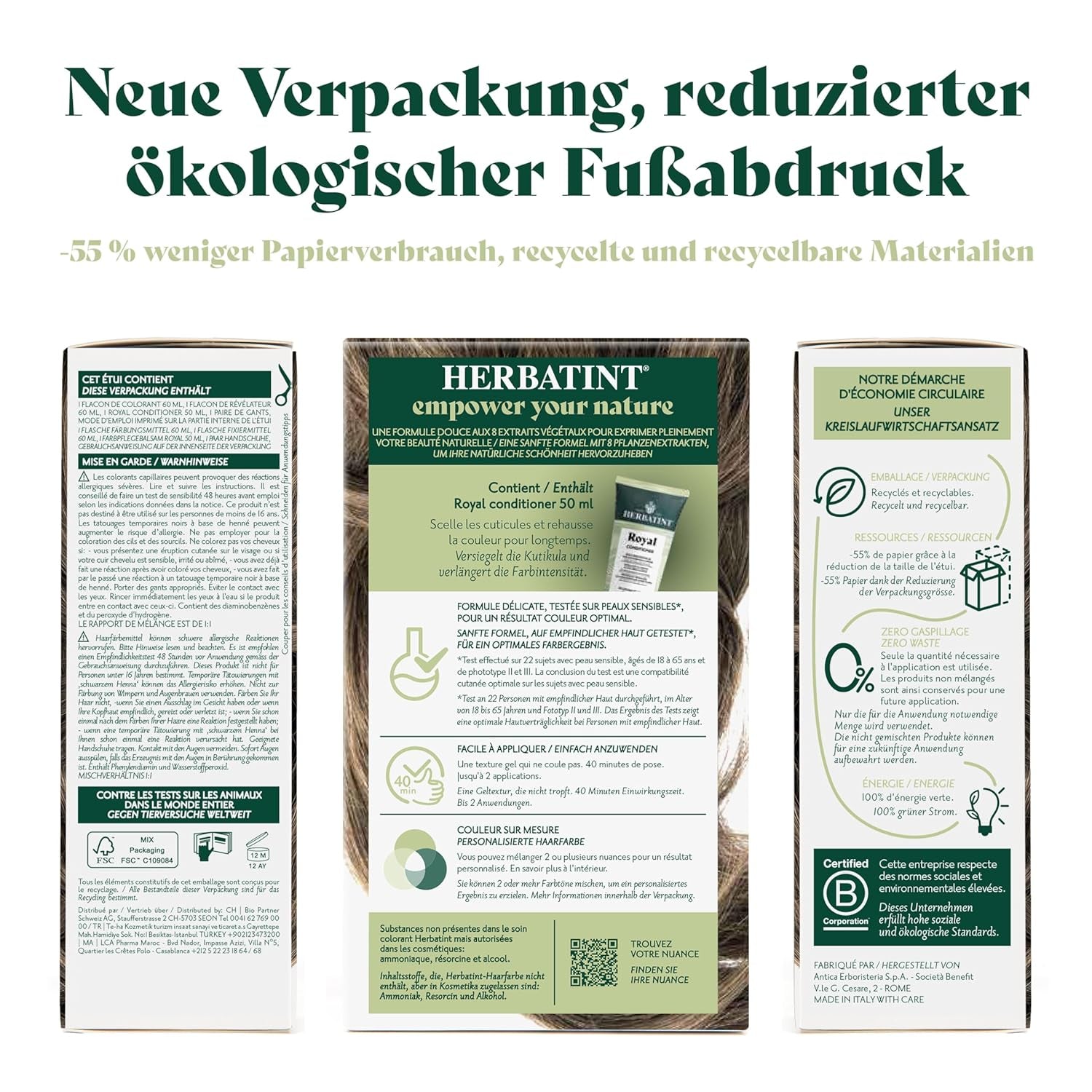Permanentes Haarfärbegel 6N Dunkelblond – 170 ml I Ammoniakfrei, 100 % Abdeckung von grauem Haar I Getestet auf empfindlicher Haut, mit 8 Pflanzenextrakten Haarfärbemittel Naty Shop