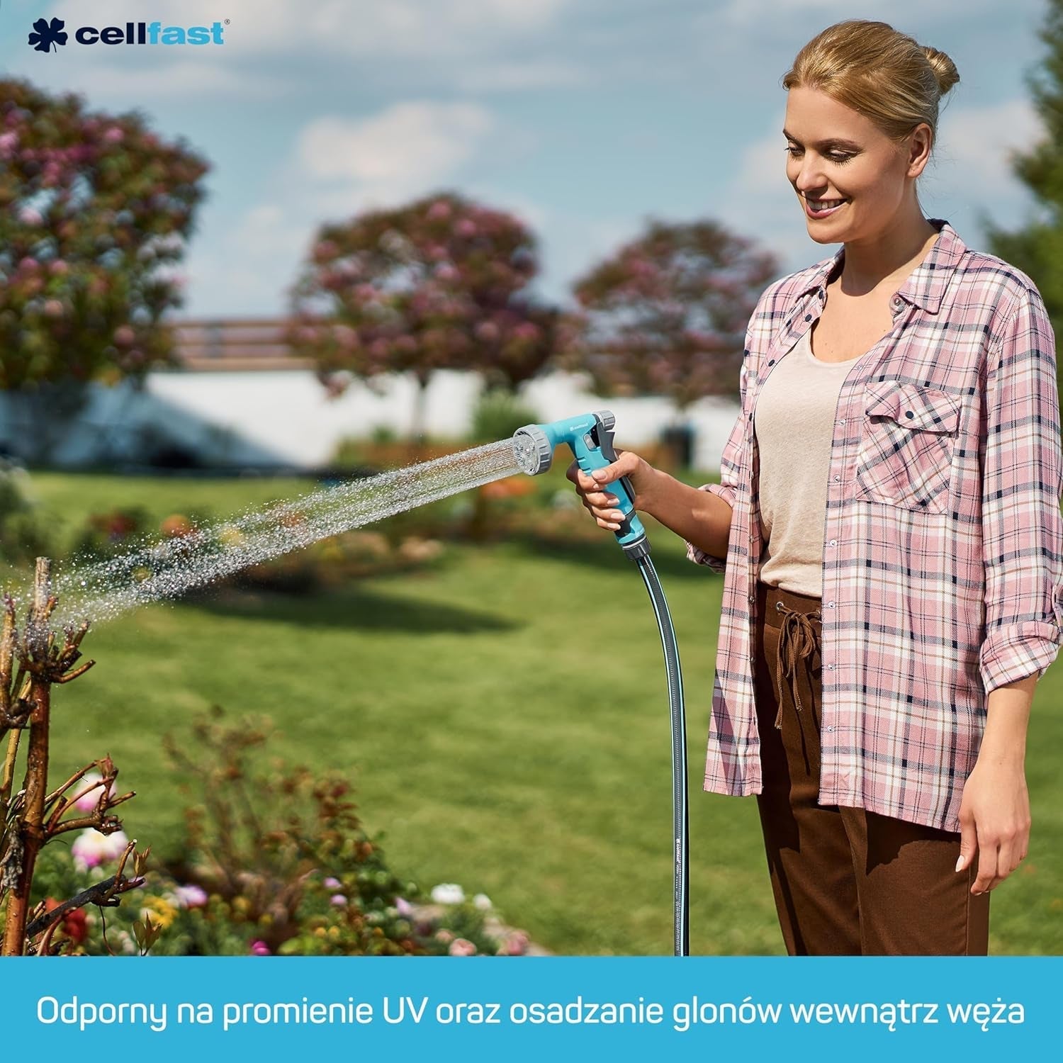 Gartenschlauch Cellfast MULTIFLEX PRO, langlebig, 6-lagig, ATS2-Strickgeflecht, UV- und algenbeständig, schwermetallfrei, Samttechnologie, 35 bar, -20/+65°C, 3/4", 30m