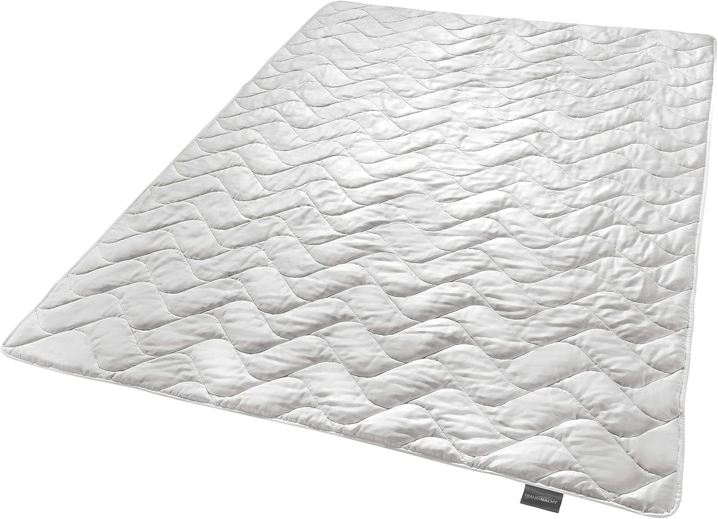 Traumnacht Exklusiv Leichte Sommerdecke aus 100 % Wildseide, Öko-Tex-zertifiziert, hergestellt in Deutschland, Füllgewicht: 550 g, 135 x 200 cm Steppdecken und Quilts Naty Shop 135 x 200 Sommerdecke – Wildseide