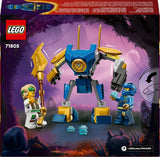 LEGO NINJAGO Jay Battle Mech, Ninja-Spielzeug für Kinder mit Figuren, einschließlich Jay-Minifigur mit Mini-Katana, Actionfiguren und Mech, kleines Geschenk für kreative Jungen und Mädchen ab 6 Jahren 71805 Bausets Besuchen Sie den LEGO-Store