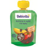 Banane in Apfel mit Keksen Wrap – 16 Stück (4 Packungen à 4 x 90 g), ohne Zuckerzusatz, hergestellt aus milden Früchten und bekömmlichen Körnern, ideal für Snacks zum Mitnehmen und für unterwegs