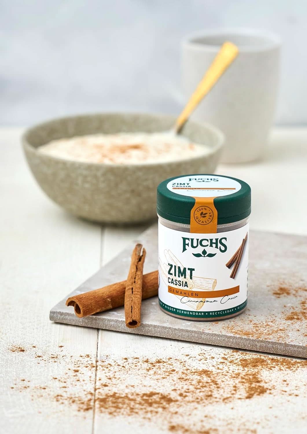 Fuchs Gemahlener Cassia-Zimt – Zum Würzen von Gebäck, Desserts oder Tees, 45 Gramm Gewürze Naty Shop