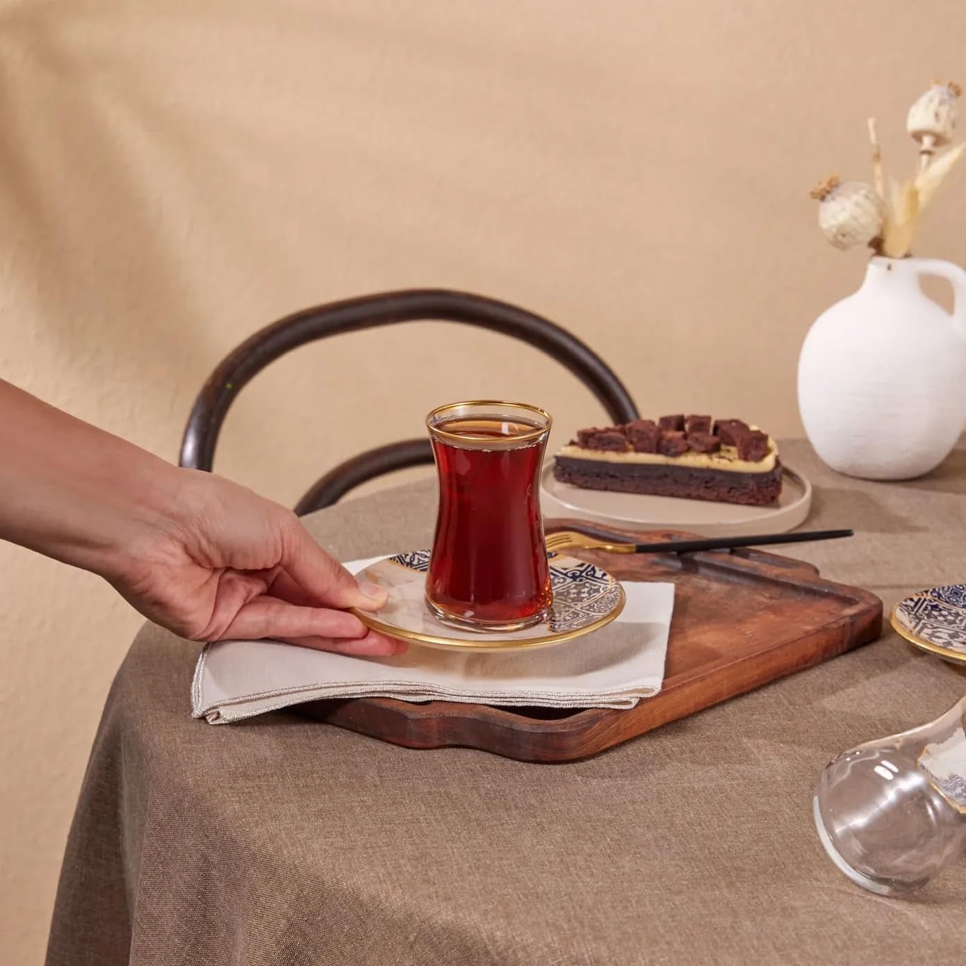 Karaca Aris 12-teiliges Teeservice für 6 Personen – exquisites Porzellanservice für eleganten Teegenuss