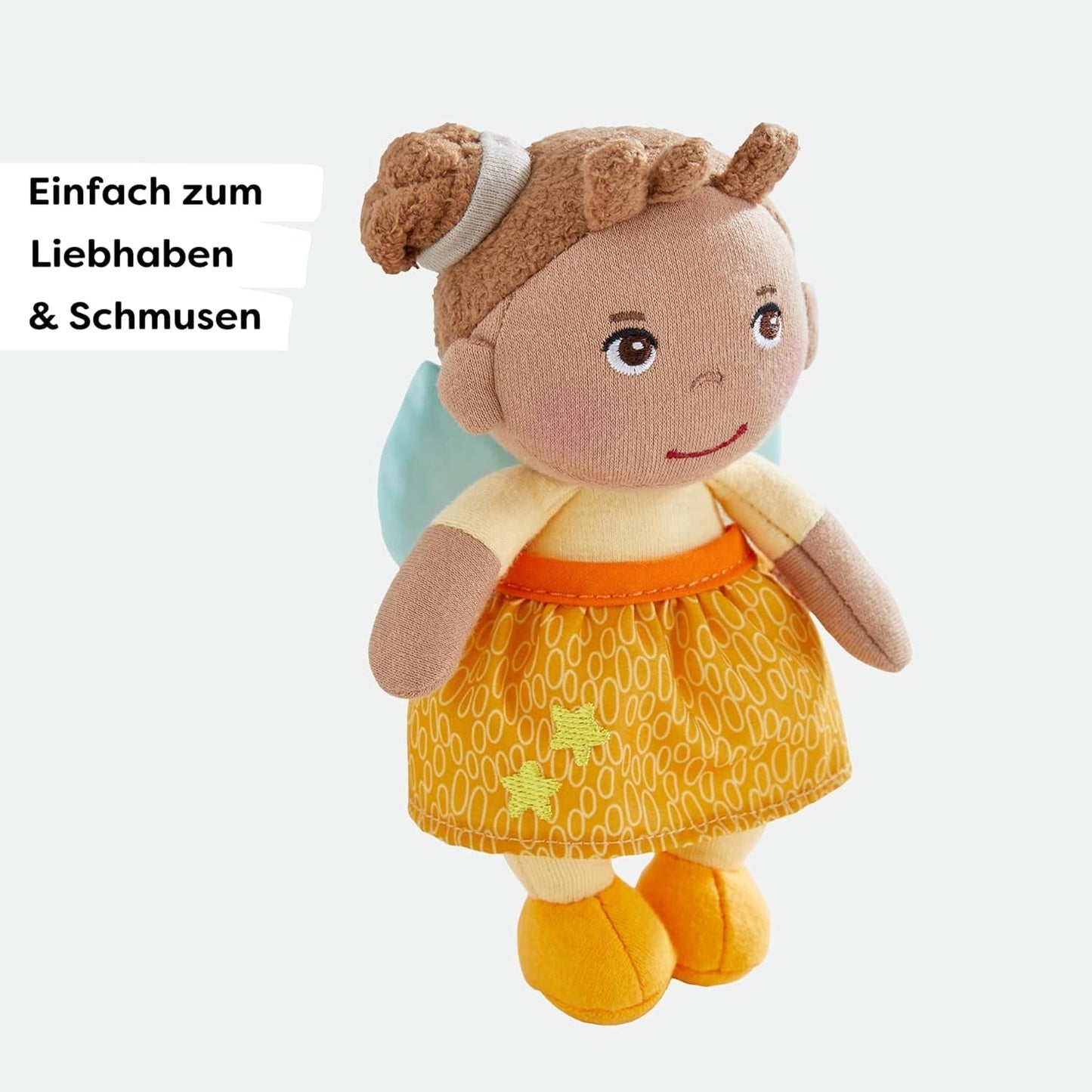 HABA Schutzengel Holly – Weiche Stoffpuppe (15 cm), perfektes Willkommensgeschenk für Babys und Kleinkinder – Waschbar bei 30 °C – 2011871001