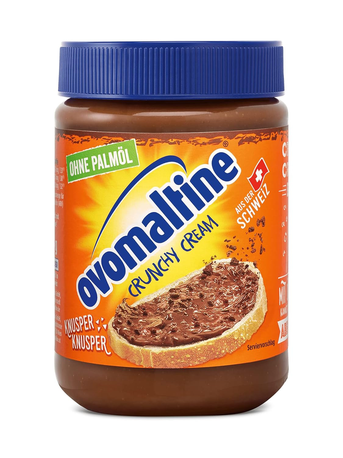 Ovomaltine OVO BREAK Waffel- und Schokoriegel – ein knuspriger Snack mit dem unverwechselbaren Geschmack unserer beliebten Creme Crocante, natürlich ohne Palmöl (4 x 39g)