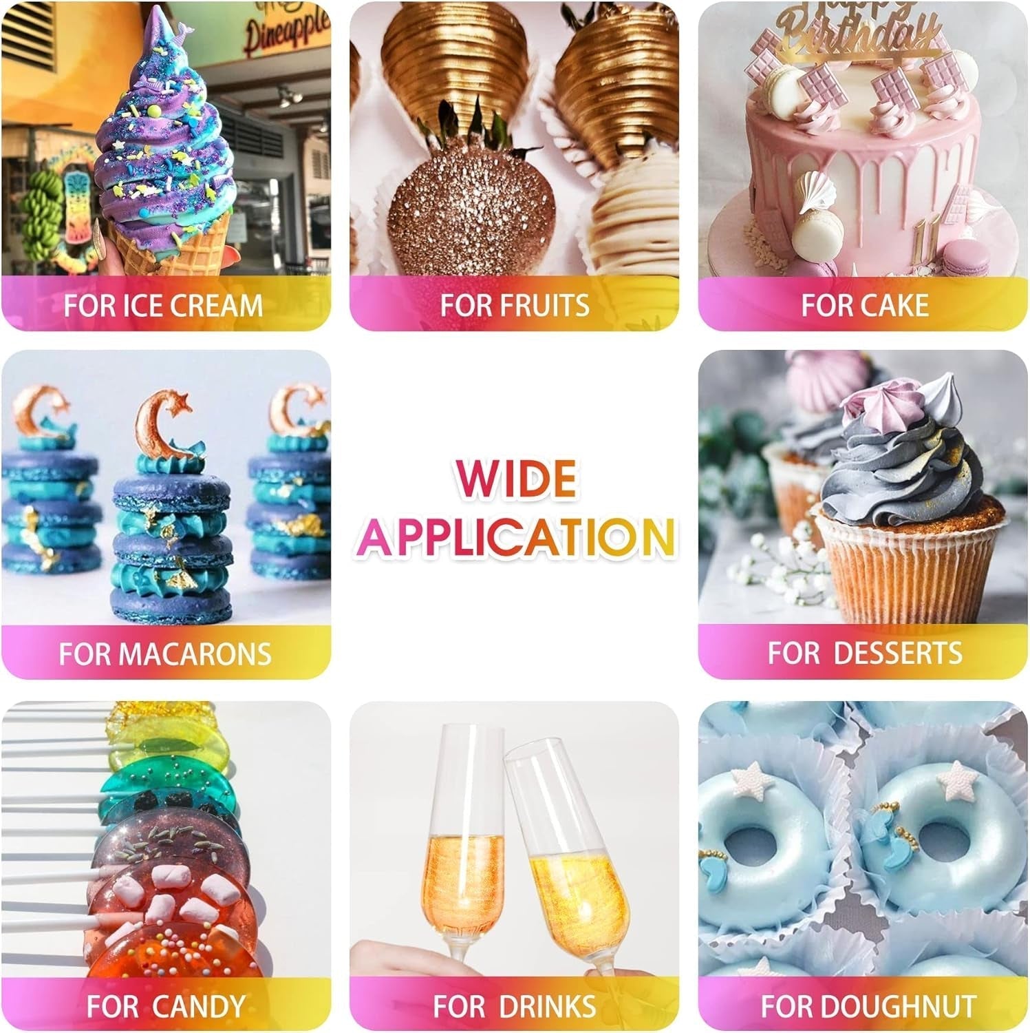 Essbares Glitzerspray – 22 g essbarer Glitzer, essbares Glitzerpulver für Getränke, Kuchendekorationen, Macarons – Lebensmittelfarbenes Glitzerpulver, essbarer Glitzer für Cocktails, Muffins (Pink)
