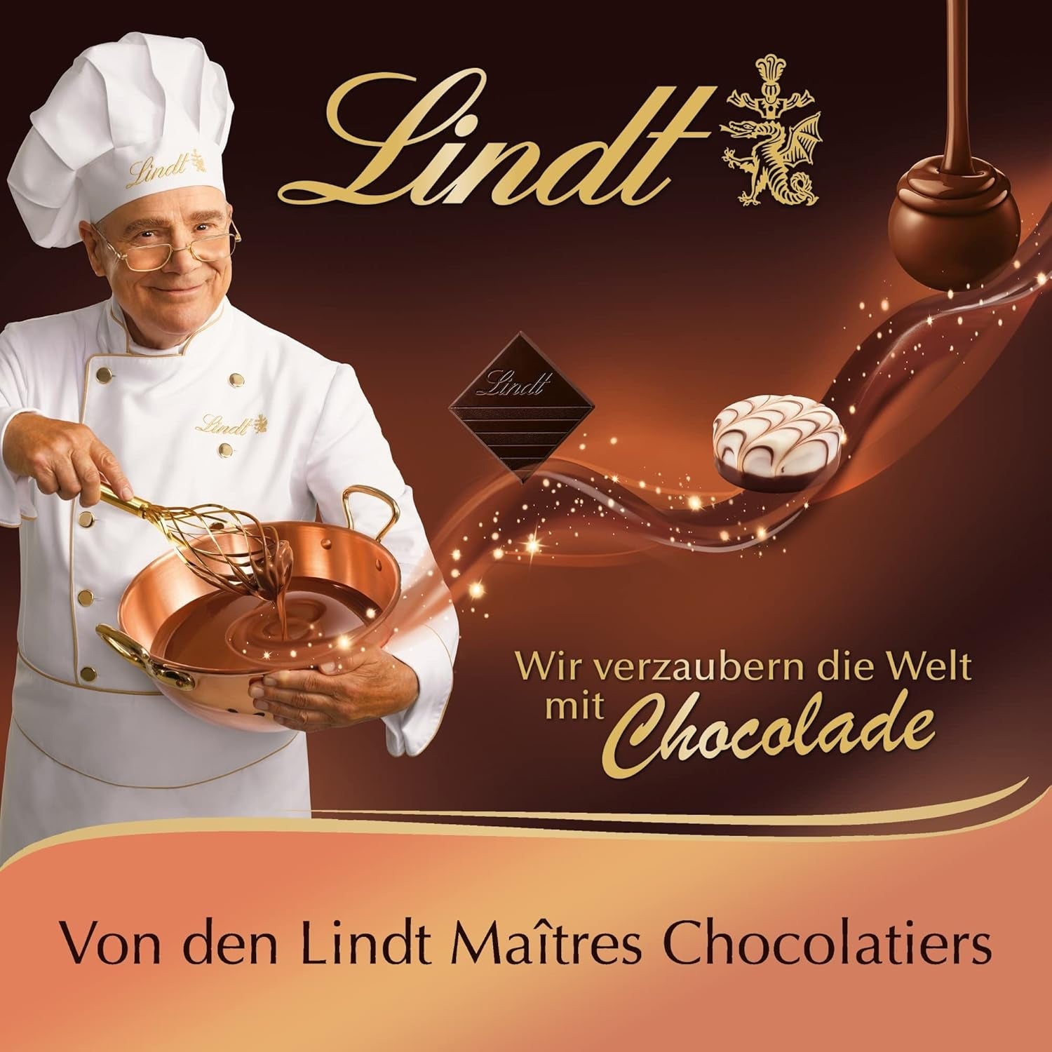 Lindt-Schokolade | Kreolische Pralinenschachtel | 100g | 9 Pralinen in 4 köstlichen Sortimenten, aus 100 % Edelkakao, ohne Alkohol | Schokoladen-Geschenkset